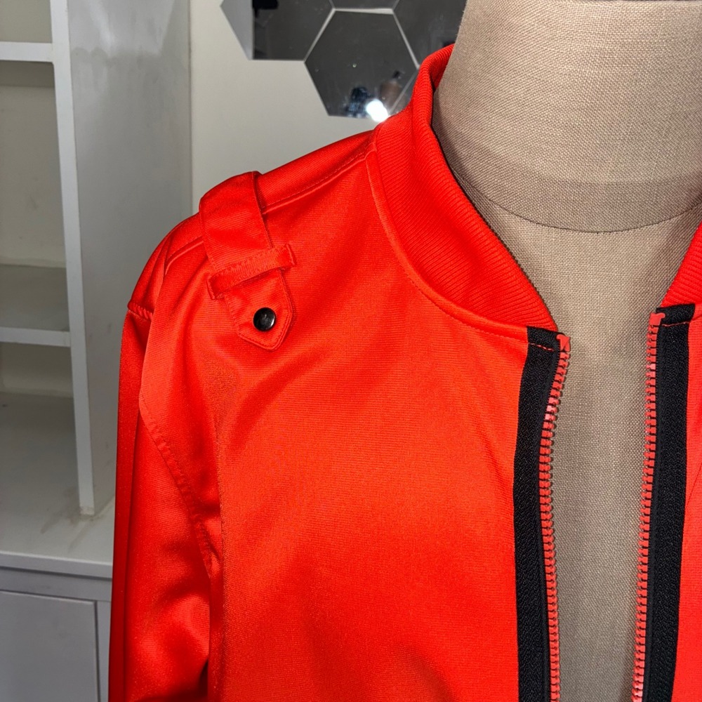 Sean John Mens Track Jacket Orange Full Zip Bomber Style Logo Size XL - Picture 4 of 9